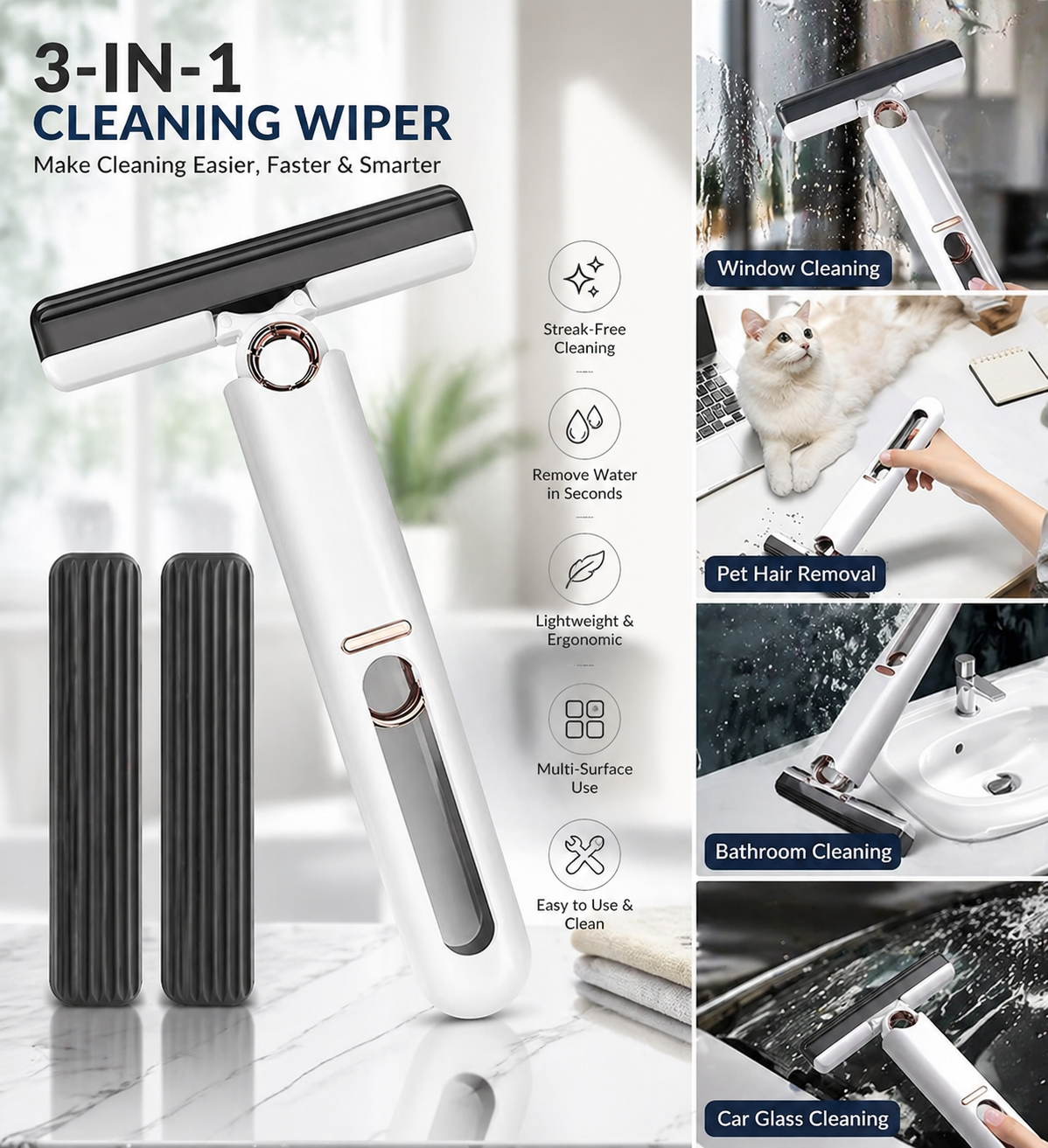 Mini Mop for Kitchen, Floor, Glass